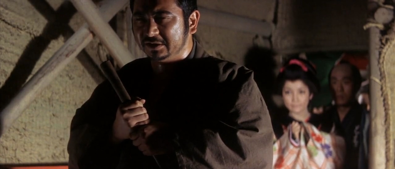 Shintarô Katsu and Mie Nakao in Zatoichi Challenged (1967)