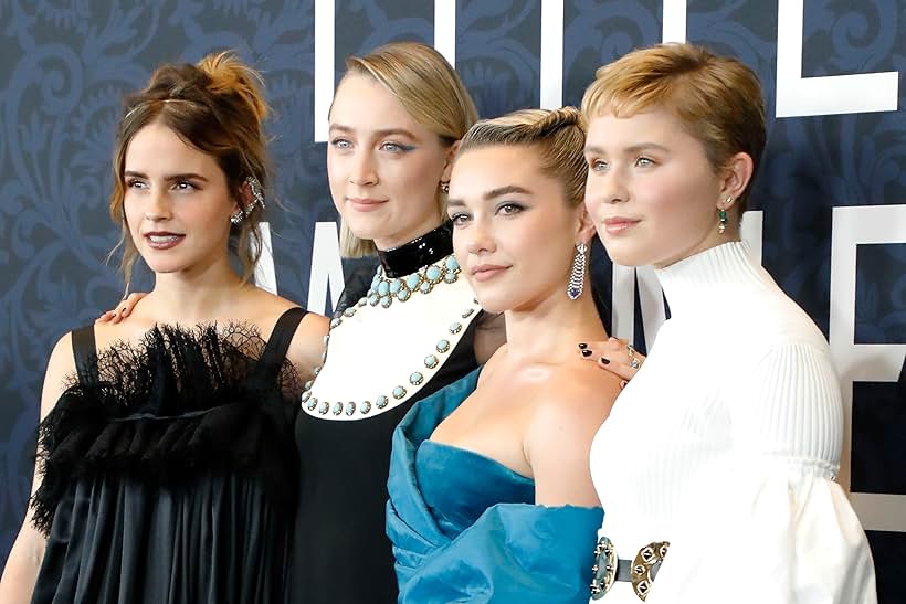 Emma Watson, Saoirse Ronan, Florence Pugh, and Eliza Scanlen at an event for Little Women (2019)