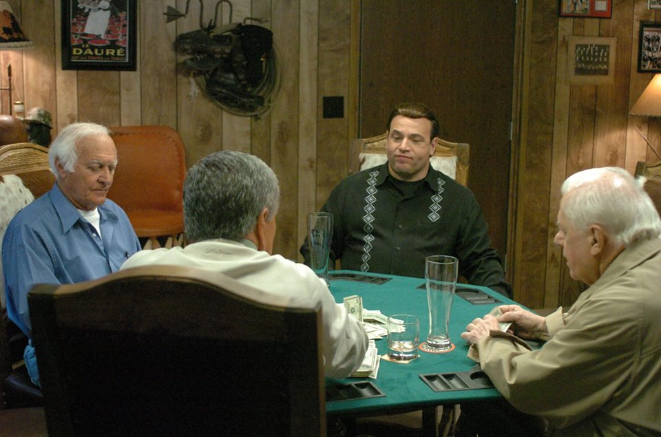 Burt Reynolds, Charles Durning, Robert Loggia, and Michael Saquella in Forget About It (2006)