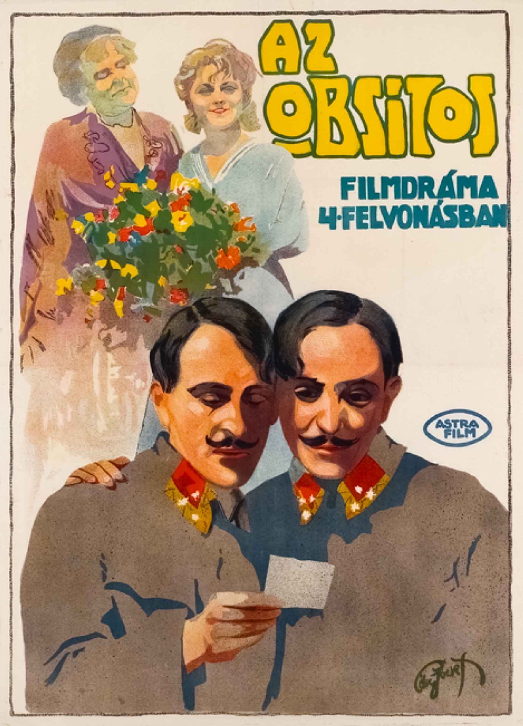 Attila Petheö, Ottó Torday, and Helene von Bolvary in Az obsitos (1917)