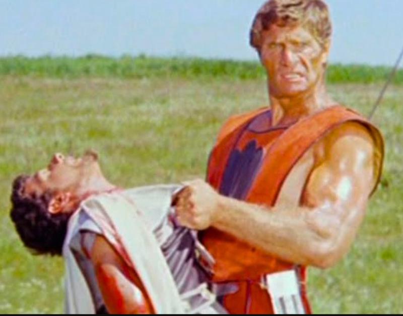 Jacques Bergerac and Gordon Mitchell in Fury of Achilles (1962)