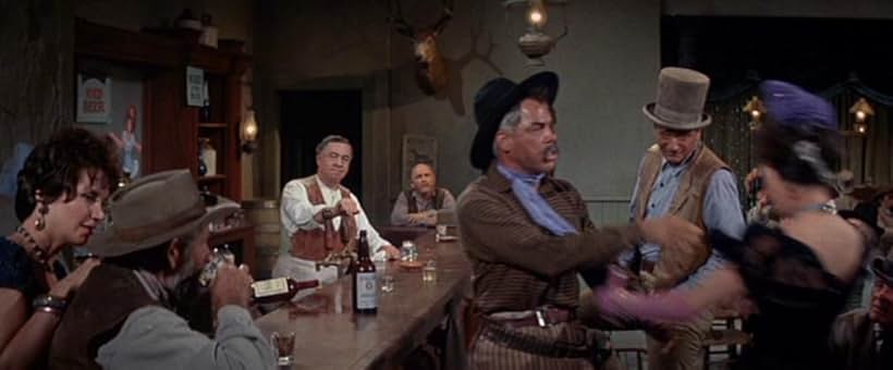 John Wayne, Lee Marvin, Phil Arnold, Danny Borzage, and Alan Carney in The Comancheros (1961)