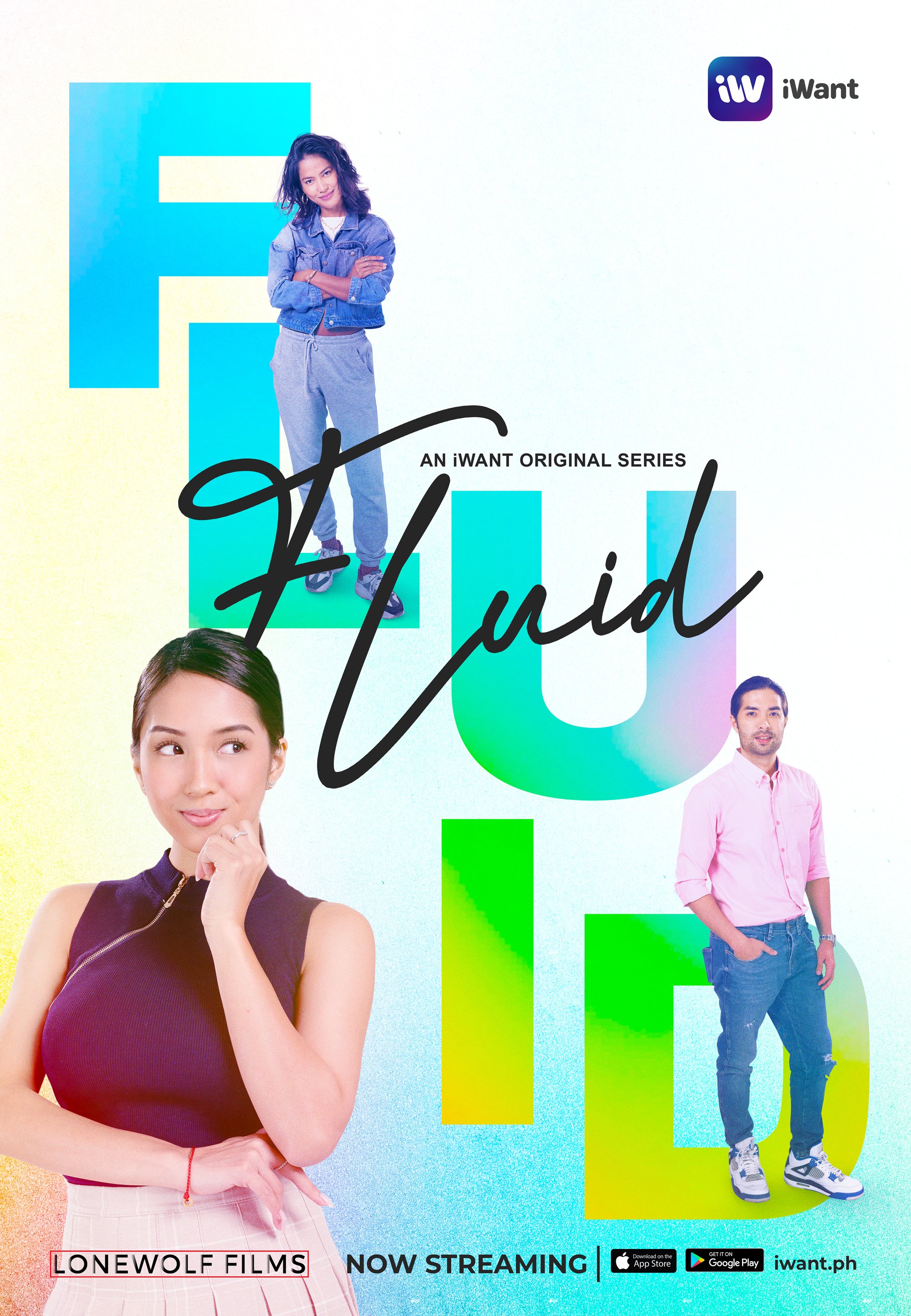 Roxanne Barcelo, Joross Gamboa, and Ann Lorraine Colis in Fluid (2020)