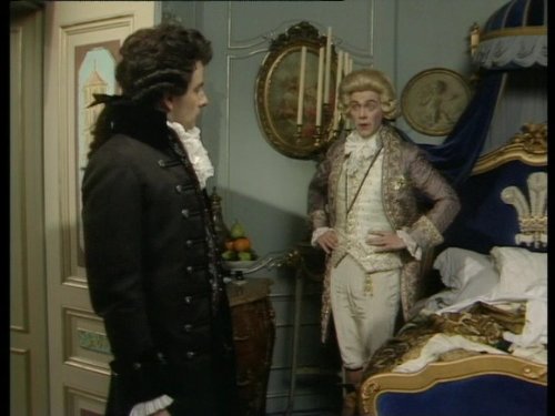 Rowan Atkinson and Hugh Laurie in Blackadder the Third (1987)