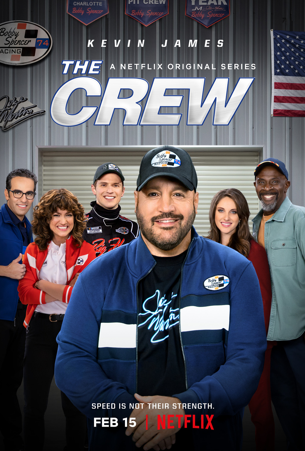 Kevin James, Gary Anthony Williams, Freddie Stroma, Dan Ahdoot, Jillian Mueller, and Sarah Stiles in The Crew (2021)