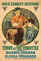 Gloria Swanson, Bobby Vernon, and Teddy the Dog in Teddy at the Throttle (1917)