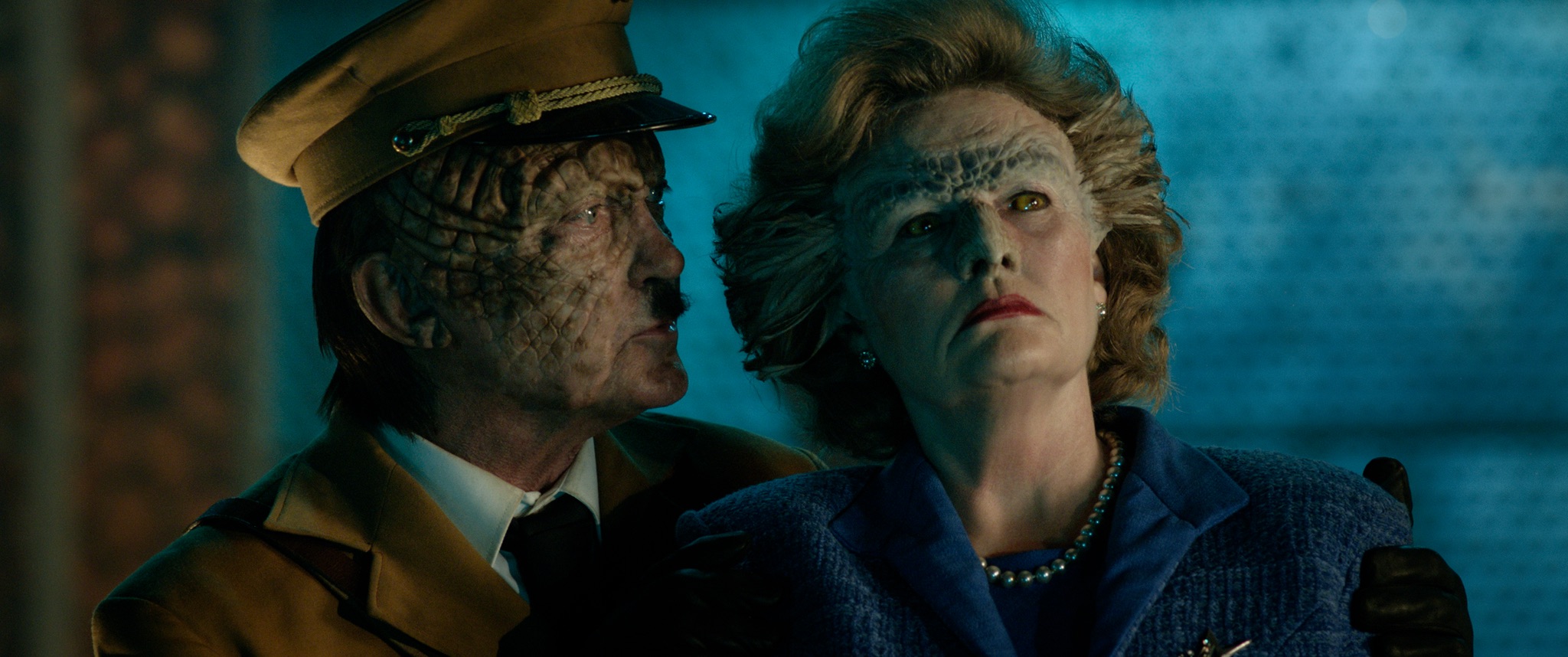 Udo Kier and Amanda Wolzak in Iron Sky: The Coming Race (2019)