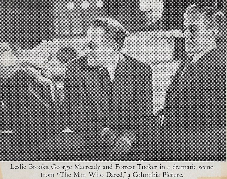 Leslie Brooks, George Macready, and Forrest Tucker in The Man Who Dared (1946)