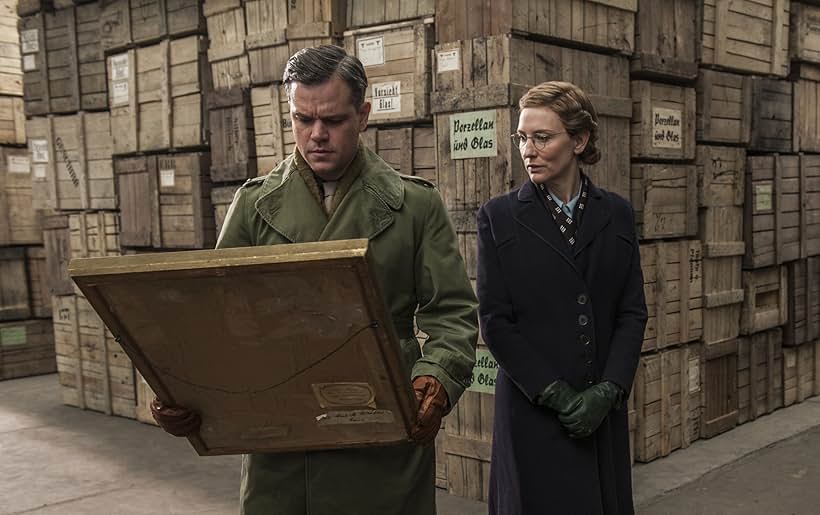 Matt Damon and Cate Blanchett in The Monuments Men (2014)