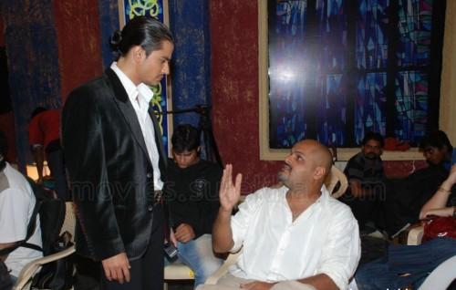 Actor Kunal Kemmu taking direction from Puneet Sira on the sets of Jai Veeru: Friends Forever (2009)