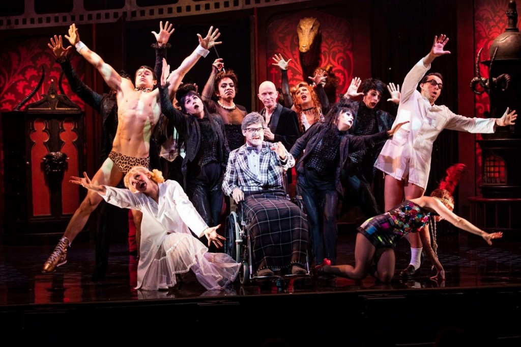 Richard O'Brien, David Bedella, Ben Forster, Haley Flaherty, Kristian Lavercombe, Jayde Westaby, Dominic Andersen, and Richard Meek in Rocky Horror Show Live (2015)