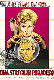 James Stewart, Kim Novak, and Pyewacket in Una strega in paradiso (1958)