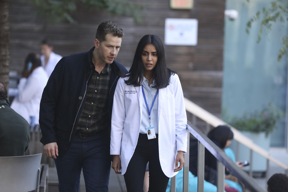 Josh Dallas and Parveen Kaur in Manifest (2018)