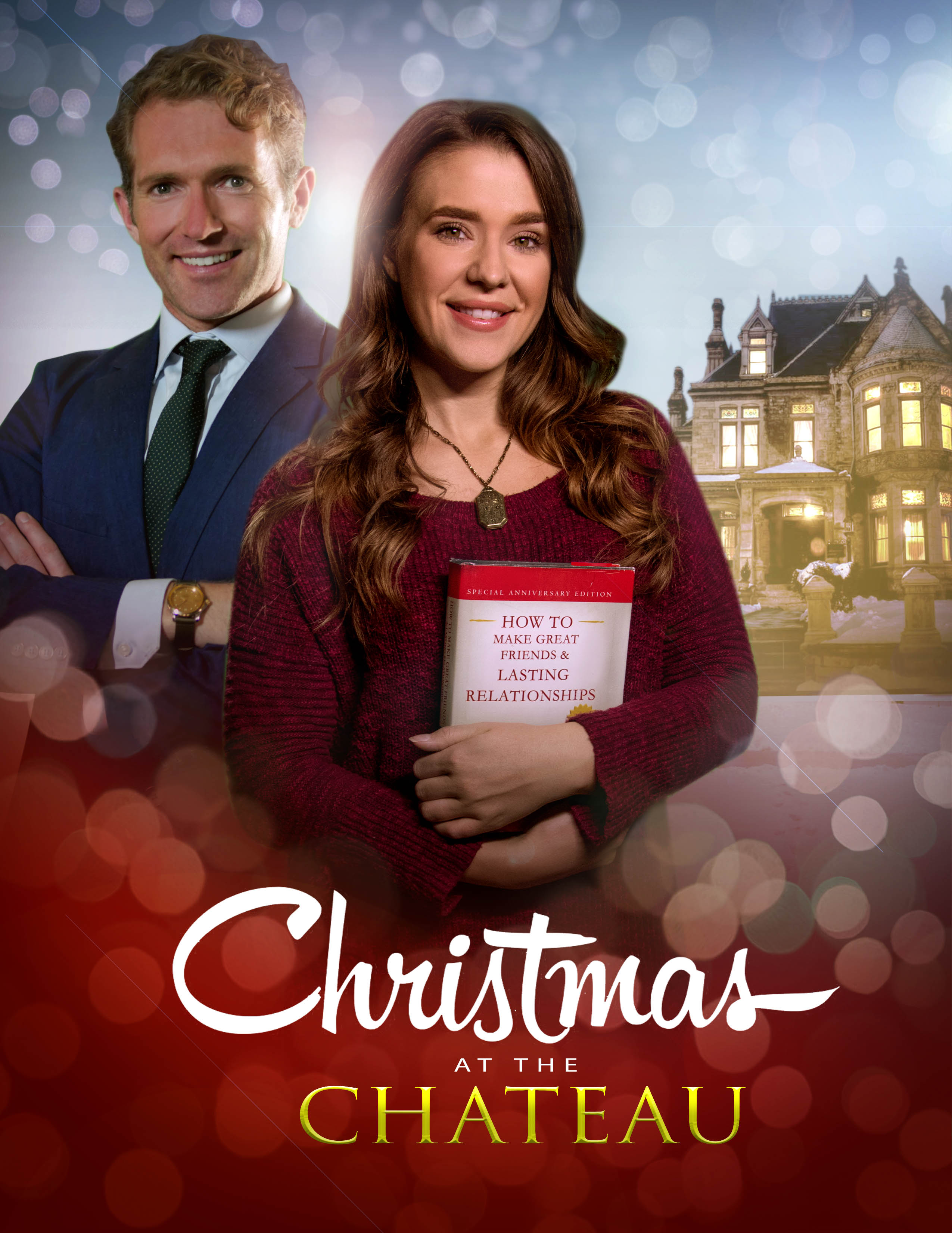 Justen Jones and Kinsey Leigh Redmond in Christmas at the Chateau (2019)