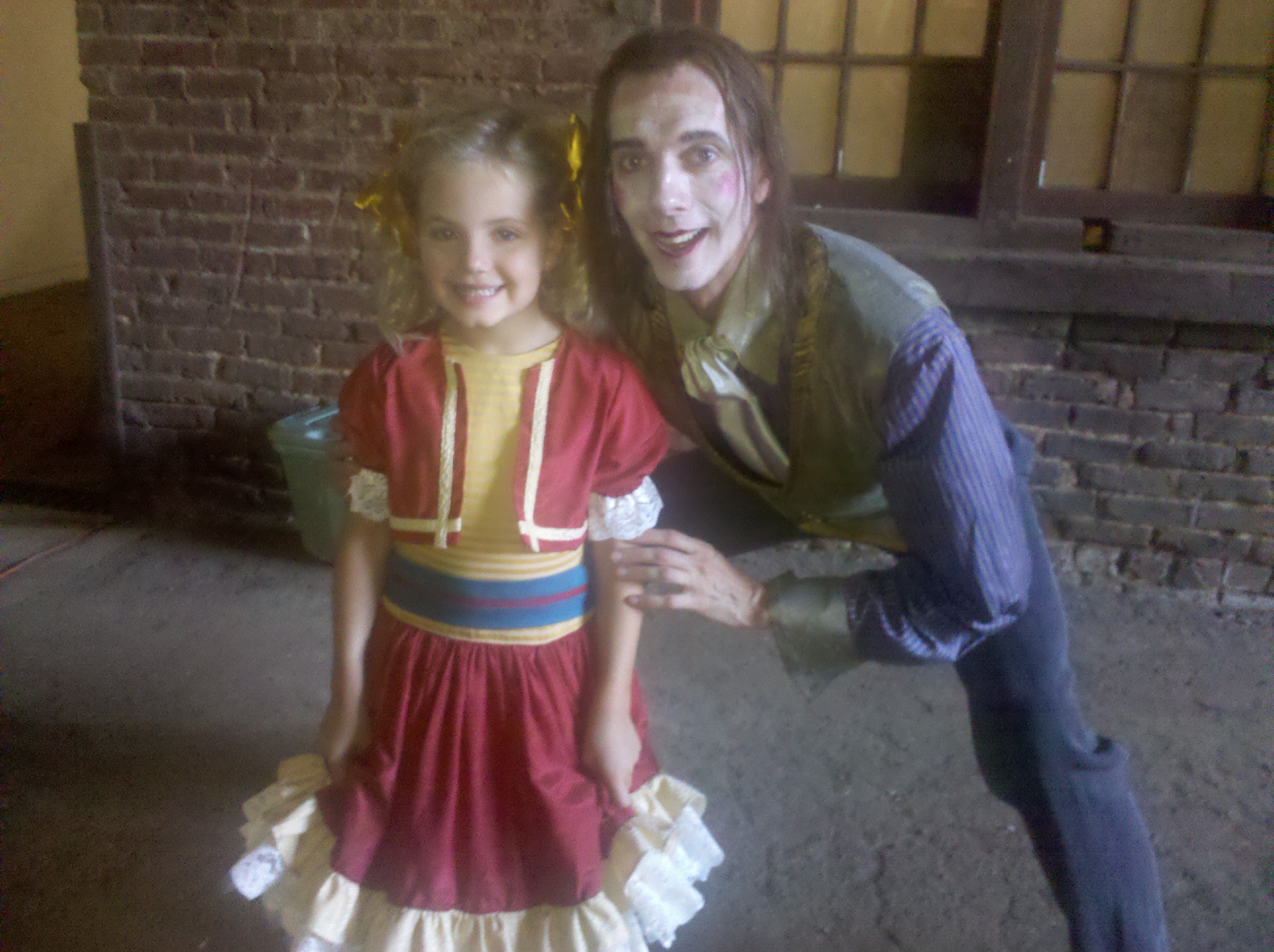 Kyla on set of "The Candy Shop" with Doug Jones