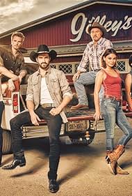 Jim Belushi, Riley Smith, Alfonso Herrera, Nathalie Kelley, Lindsey Gort, and Bryana Salaz in Urban Cowboy (2016)