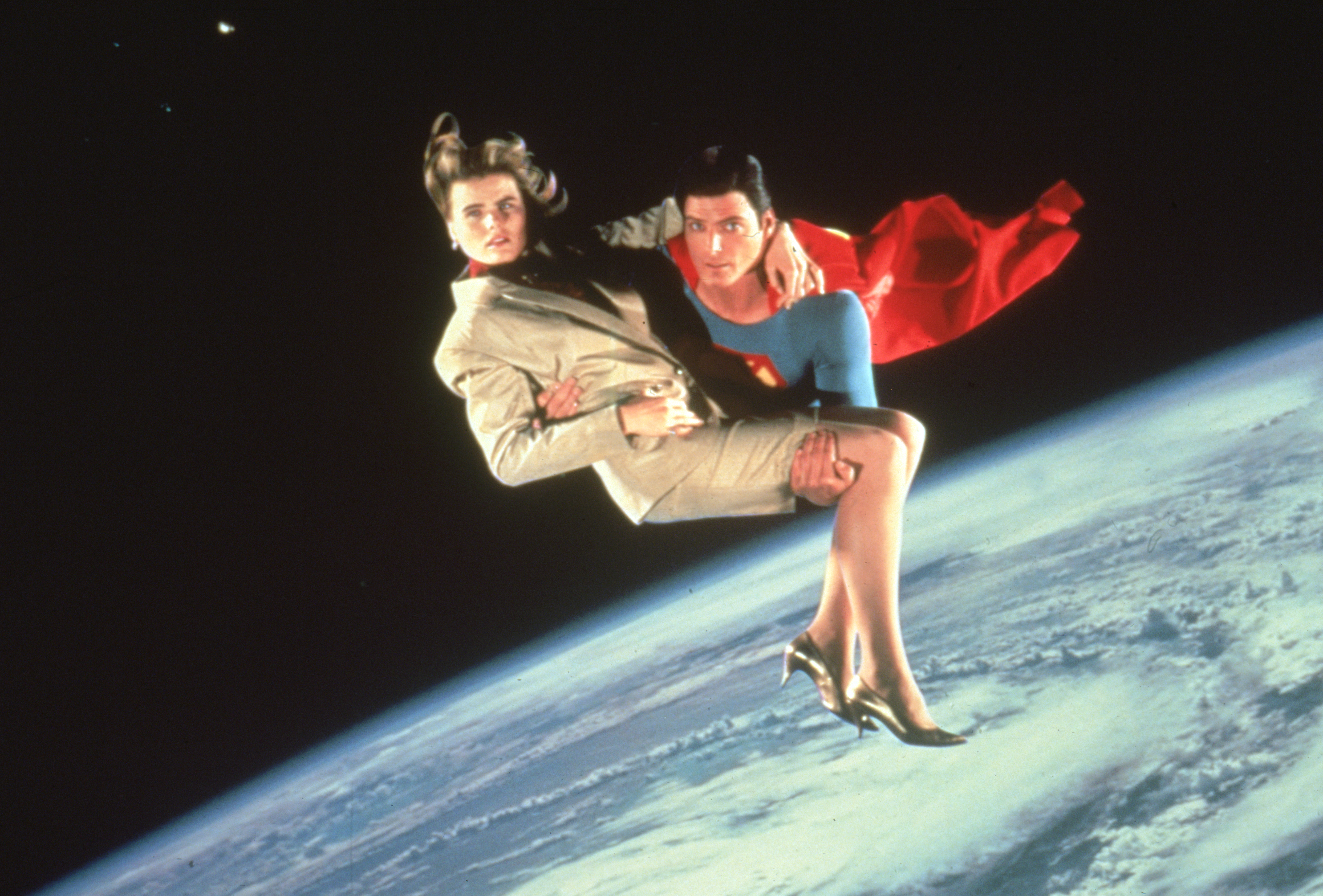 Mariel Hemingway and Christopher Reeve in Superman IV: The Quest for Peace (1987)