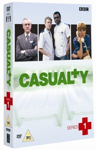 Bernard Gallagher, George Harris, Catherine Shipton, and Derek Thompson in Casualty (1986)