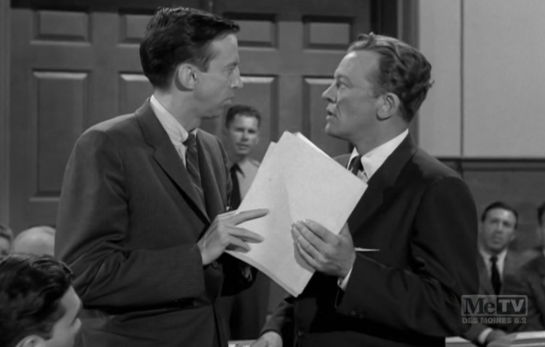 Norman Leavitt and William Talman in Perry Mason (1957)