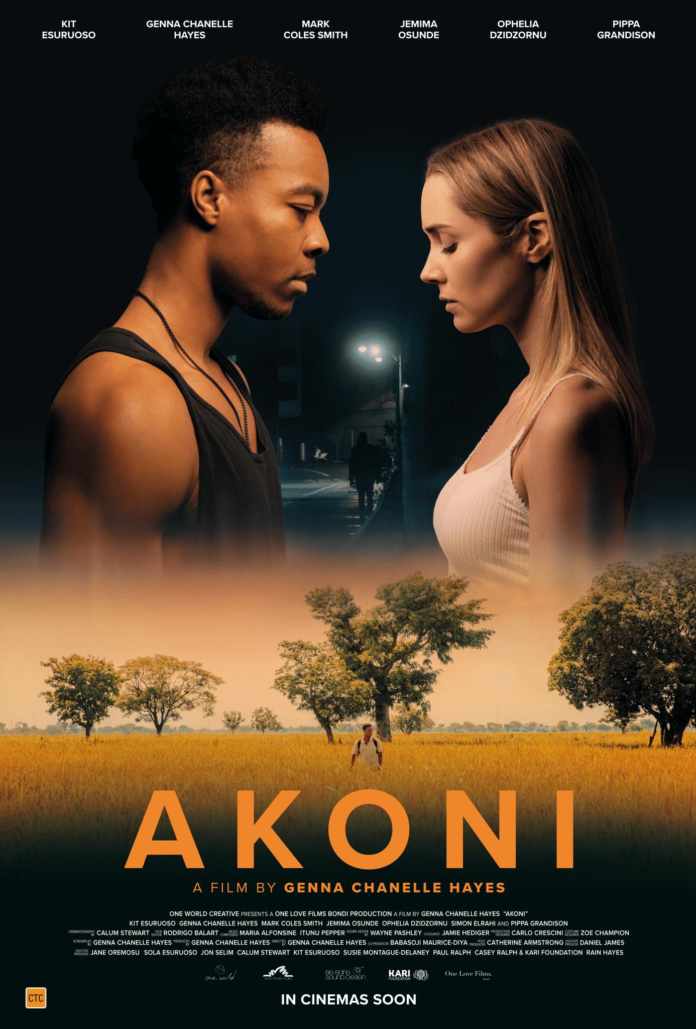 Genna Chanelle Hayes and Kit Esuruoso in Akoni (2021)