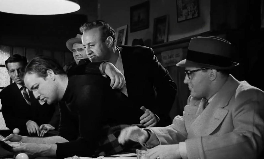 Marlon Brando, Rod Steiger, and Lee J. Cobb in On the Waterfront (1954)