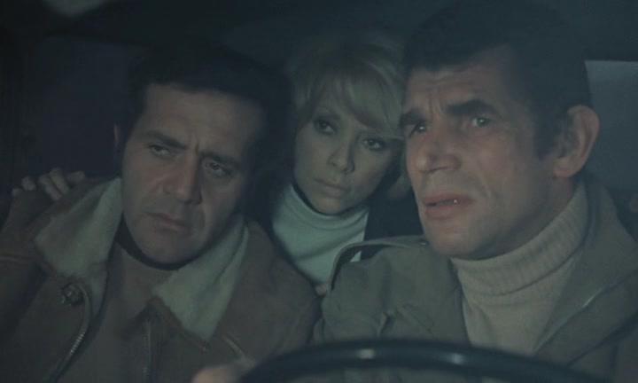 Mireille Darc, Michel Constantin, and Jean Yanne in Troubleshooters (1971)