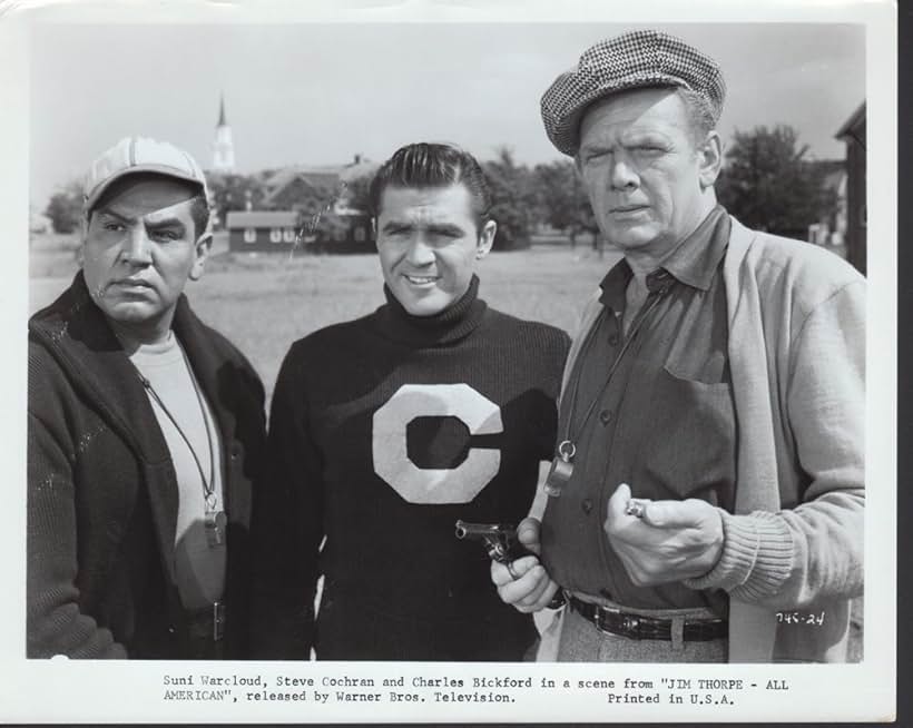 Charles Bickford, Steve Cochran, and Al Mejia in Jim Thorpe -- All-American (1951)