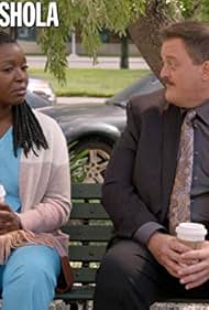 Billy Gardell and Folake Olowofoyeku in Bob Hearts Abishola (2019)