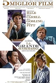 Brad Pitt, Christian Bale, Steve Carell, and Ryan Gosling in La grande scommessa (2015)