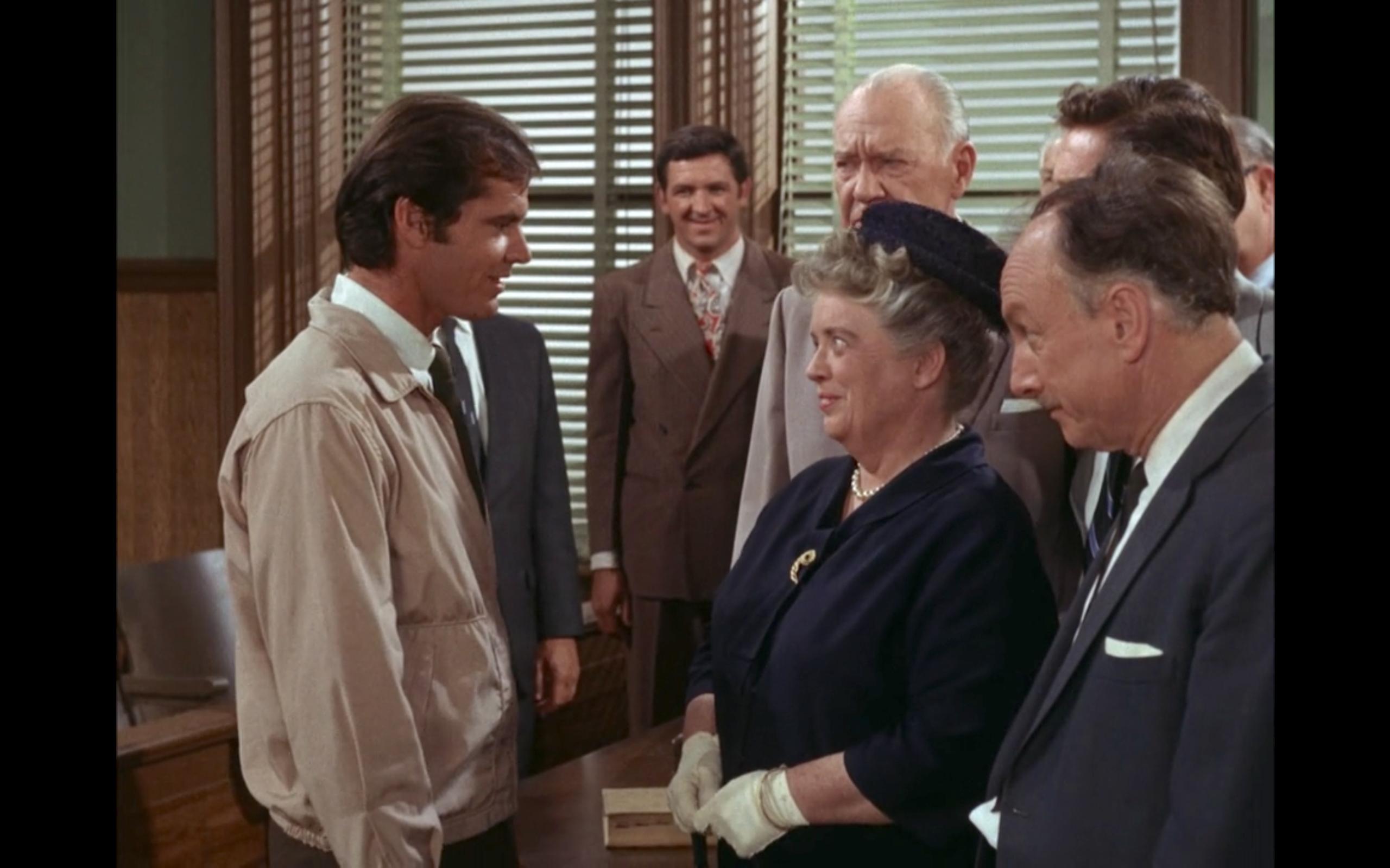 Jack Nicholson, Frances Bavier, George Lindsey, and Emory Parnell in The Andy Griffith Show (1960)