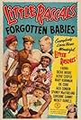 Bobbie 'Cotton' Beard, Matthew 'Stymie' Beard, Tommy Bond, John 'Uh huh' Collum, Dorothy DeBorba, Bobby 'Wheezer' Hutchins, George 'Spanky' McFarland, and Dickie Moore in Forgotten Babies (1933)