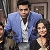 Karan Johar, Farhan Akhtar, and Vidya Balan in Koffee with Karan (2004)