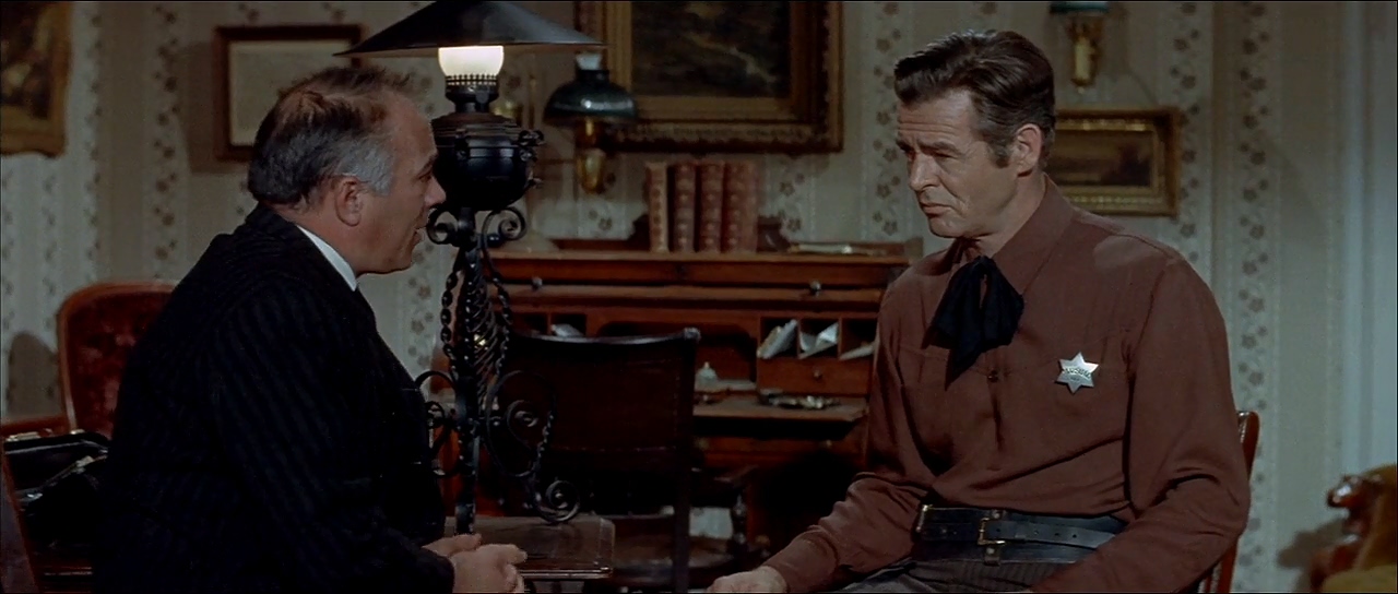 Edward Platt and Robert Ryan in The Proud Ones (1956)