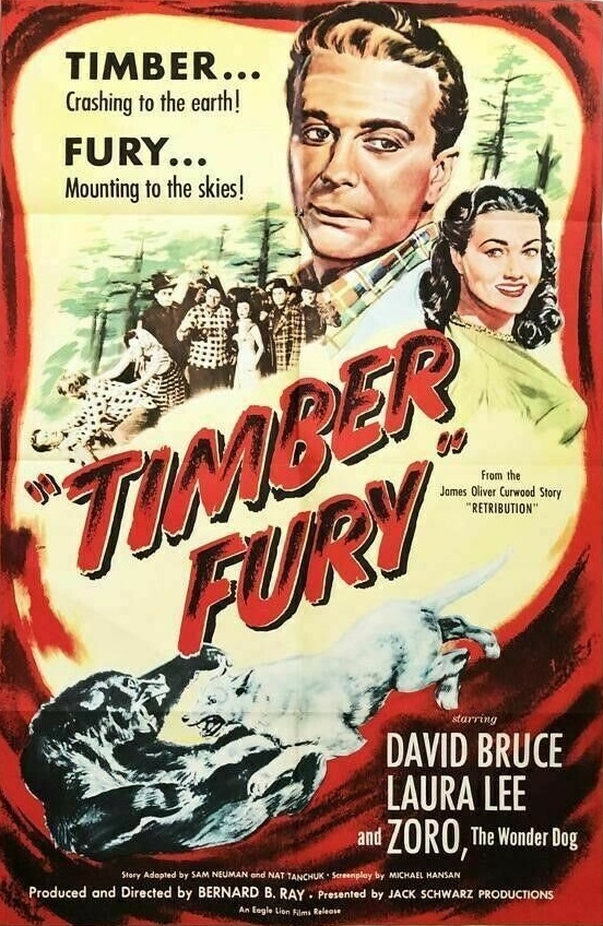 David Bruce, Laura Lee, and Zoro the Wonder Dog in Timber Fury (1950)