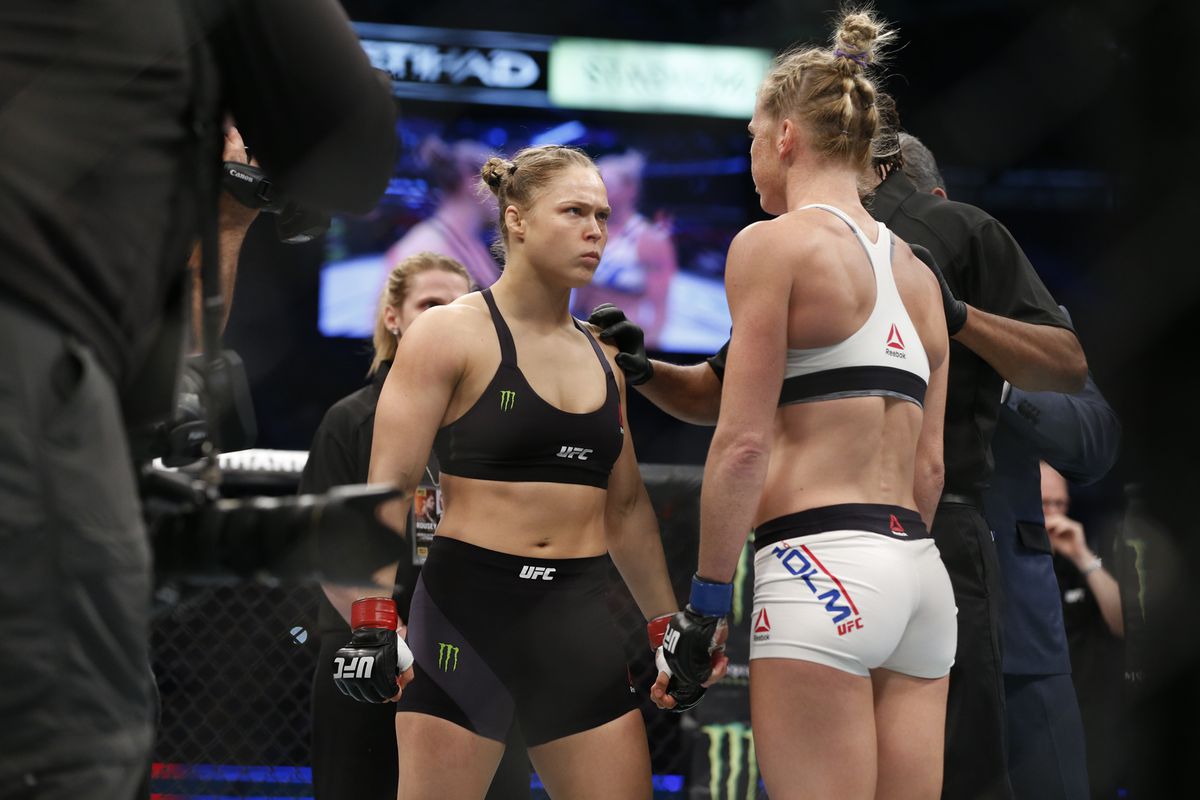 Ronda Rousey and Holly Holm in UFC 193: Rousey vs. Holm (2015)