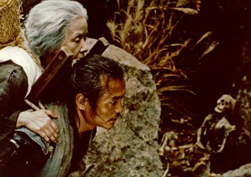 Ken Ogata and Sumiko Sakamoto in The Ballad of Narayama (1983)