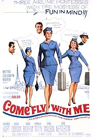 Karl Malden, Karlheinz Böhm, Dolores Hart, Lois Nettleton, Hugh O'Brian, and Pamela Tiffin in Come Fly with Me (1963)