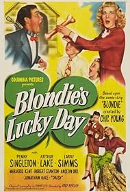 Arthur Lake, Marjorie Ann Mutchie, Larry Simms, and Penny Singleton in Blondie's Lucky Day (1946)