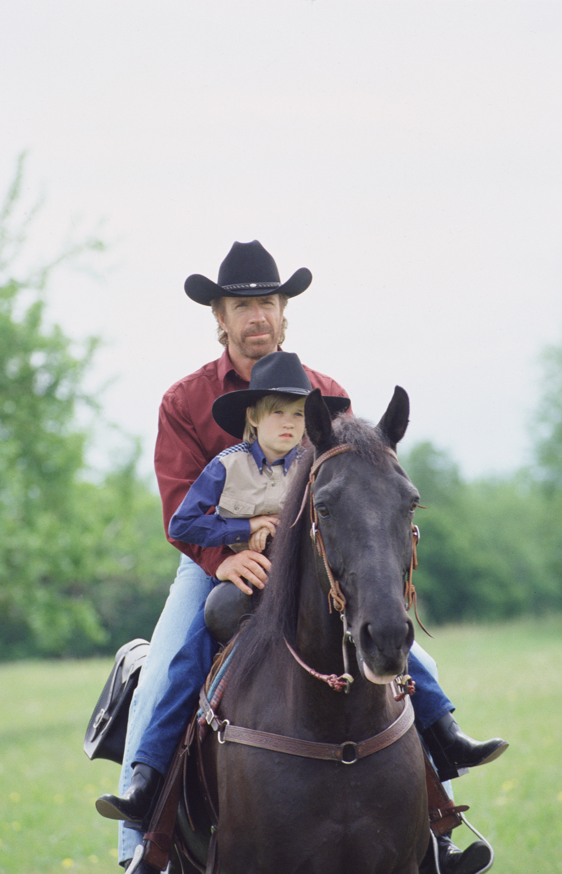 Chuck Norris and Haley Joel Osment in Walker, Texas Ranger (1993)