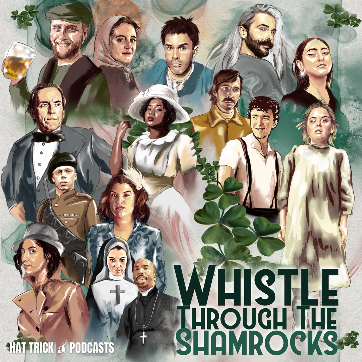 Ben Miller, Cat Cohen, Jamie Beamish, Susan Wokoma, Nicola Coughlan, Paul Mallon, Stephanie Beatriz, Ed Gamble, Kiell Smith-Bynoe, Amalia Vitale, Brenock O'Connor, Louisa Harland, Jonathan Van Ness, Jordan Brookes, and Camilla Whitehill in Whistle Through the Shamrocks (2021)