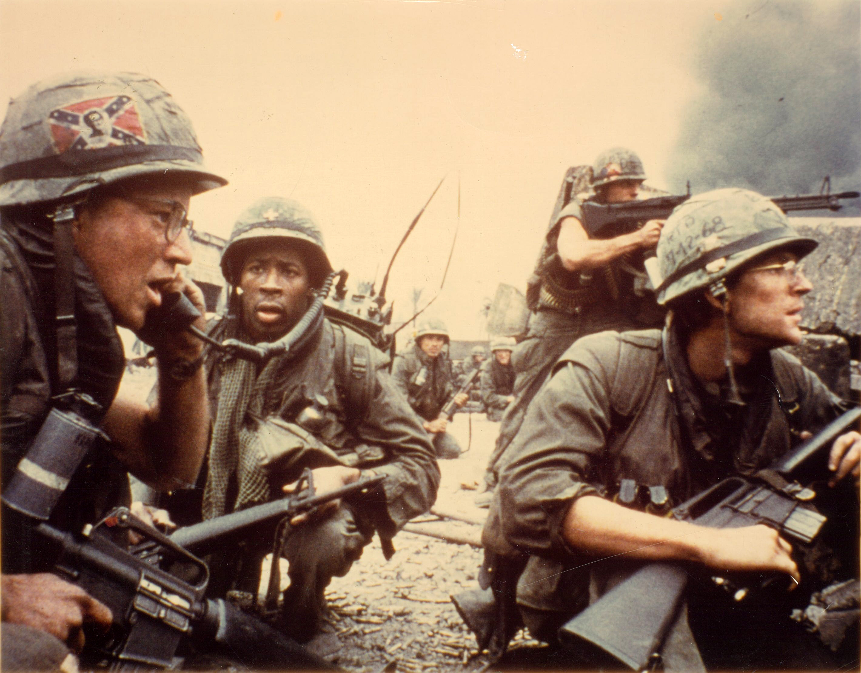 Arliss Howard, Gary Landon Mills, and Matthew Modine, In Stanley Kubrick's Full Metal Jacket.    