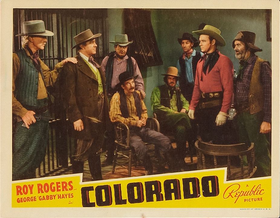 Roy Rogers, Fred Burns, George 'Gabby' Hayes, Arthur Loft, Tex Palmer, Vester Pegg, and Hal Taliaferro in Colorado (1940)