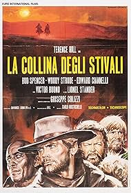 Terence Hill, Eduardo Ciannelli, Bud Spencer, and Woody Strode in La collina degli stivali (1969)