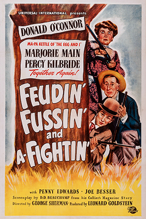 Percy Kilbride, Marjorie Main, and Donald O'Connor in Feudin', Fussin' and A-Fightin' (1948)