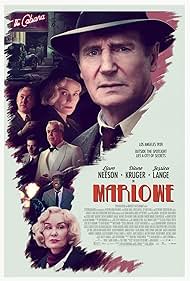 Liam Neeson, Alan Cumming, Jessica Lange, Adewale Akinnuoye-Agbaje, Danny Huston, Diane Kruger, and François Arnaud in Marlowe (2022)