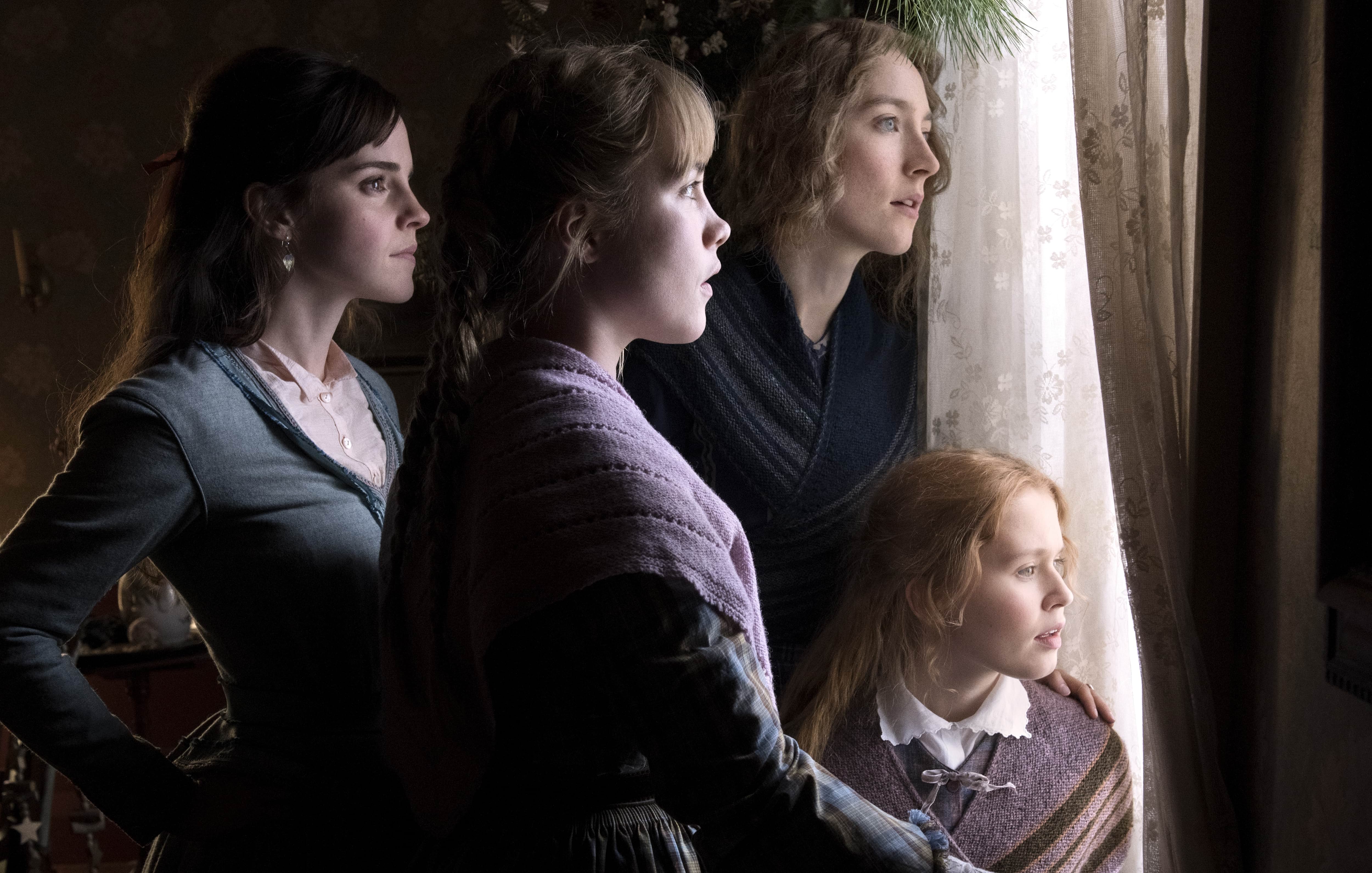 Emma Watson, Saoirse Ronan, Florence Pugh, and Eliza Scanlen in Little Women (2019)