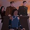 David Faustino, P.J. Byrne, Janet Varney, and Seychelle Gabriel in The Legend of Korra (2012)