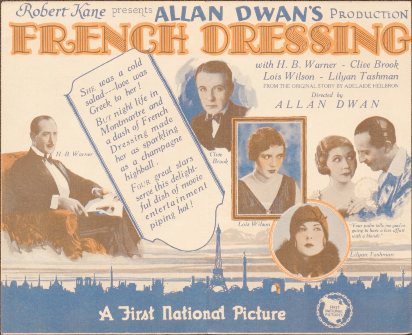 Clive Brook, Allan Dwan, Lilyan Tashman, H.B. Warner, and Lois Wilson in French Dressing (1927)