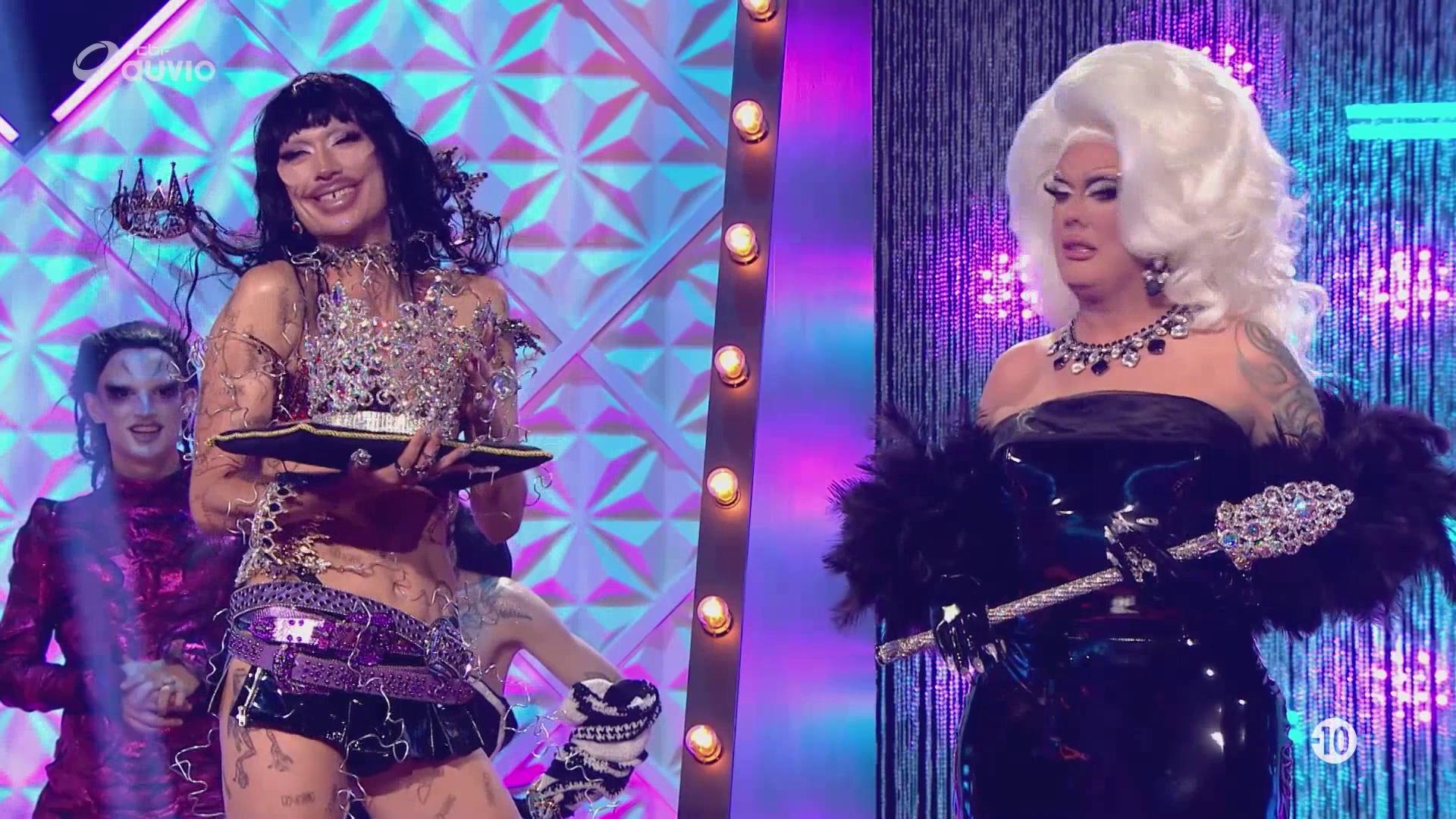 Drag Couenne, Morphae, and Jean-Francois Guevremont in Drag Race Belgique (2023)