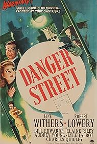 Robert Lowery, Charles Quigley, Audrey Young, and Jane Withers in Danger Street (1947)